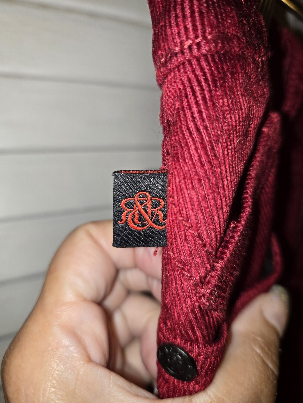 Rock & Republic Burgundy Red Corduroy Low Rise Skinny Pants Size 4 Soft Ribbed - Picture 4 of 12
